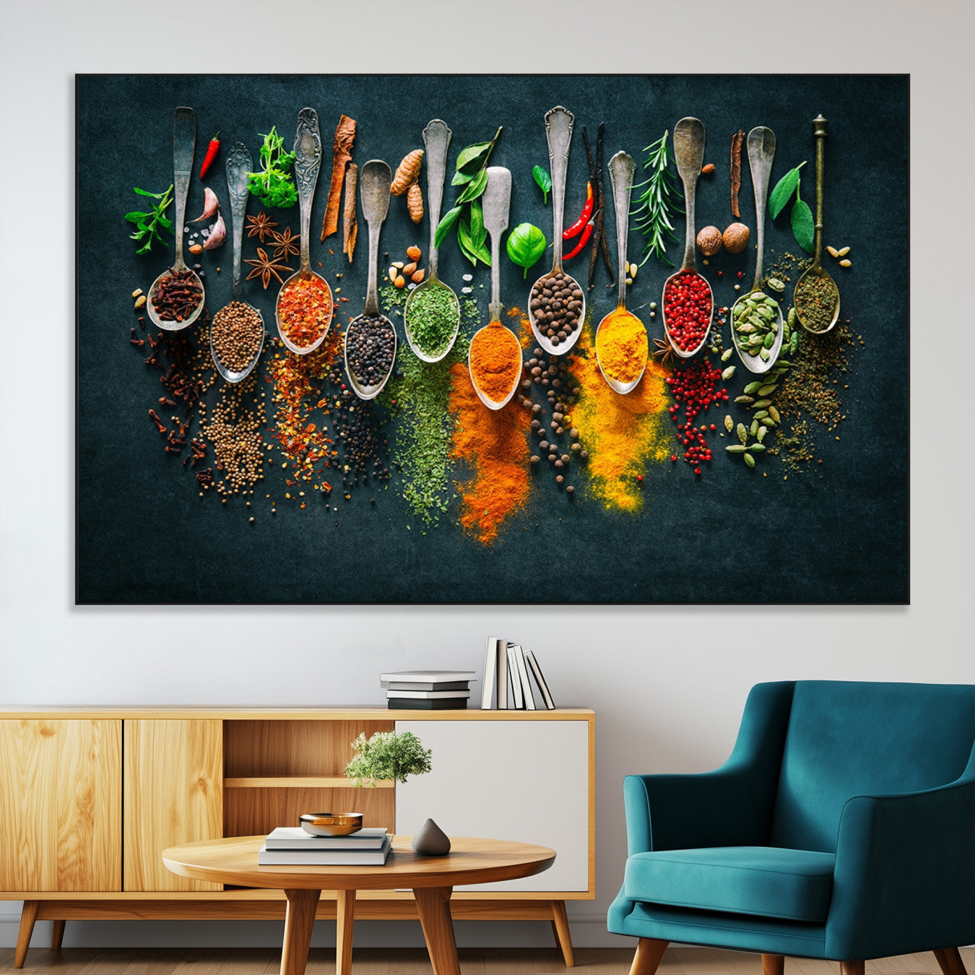 SEG-FC-51X34_Oversize - Herbs and Spices Kitchen Wall Art Canvas Print