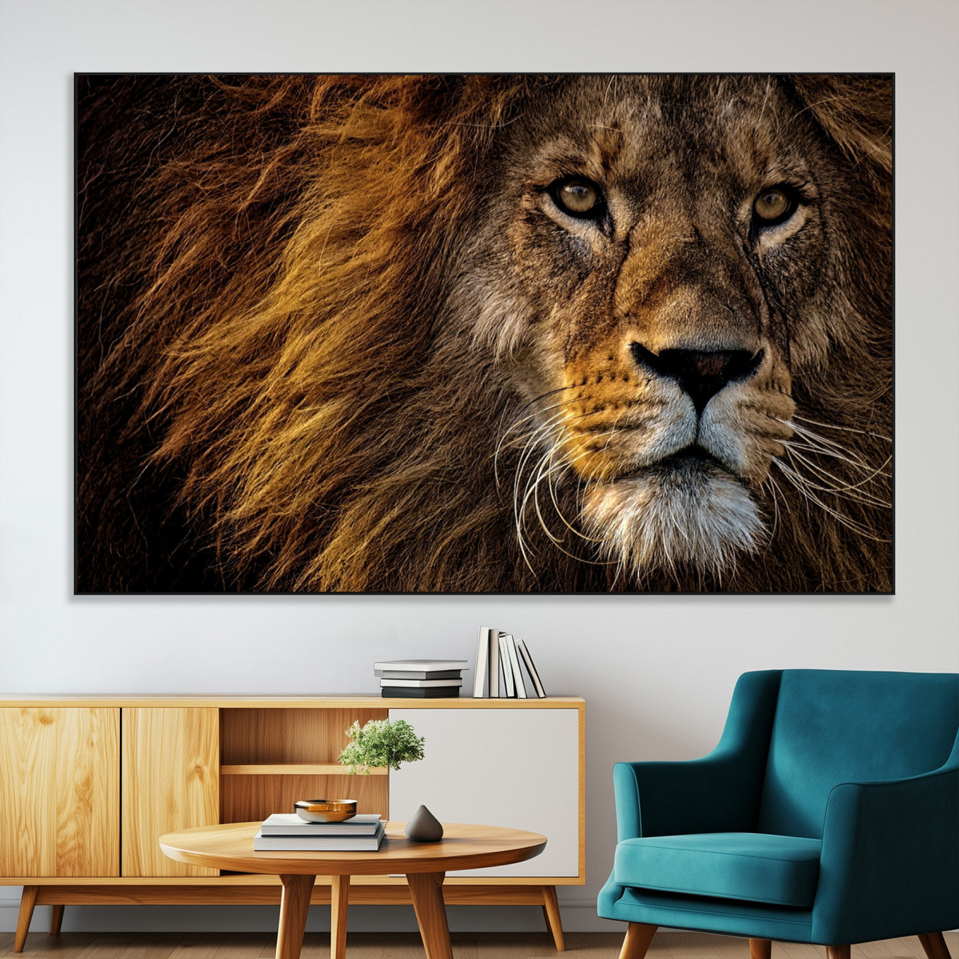 SEG-FC-51X34_Oversize - Mighty Lion Wall Art Animal Canvas Print