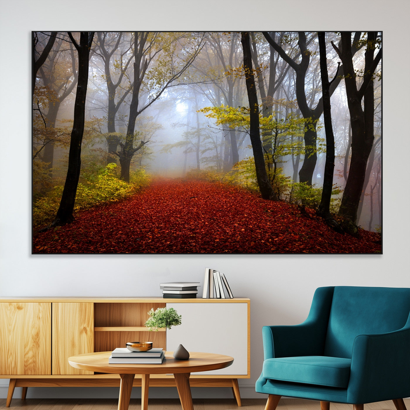 SEG-FC-51X34_Oversize - Foggy Forest Wall Art Landscape Canvas Print
