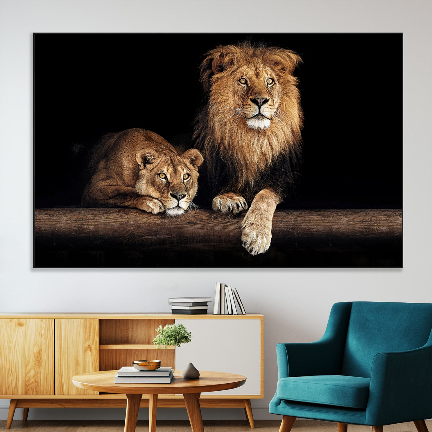 SEG-FC-51X34_Oversize - Lion Canvas Wall Art Animal Print