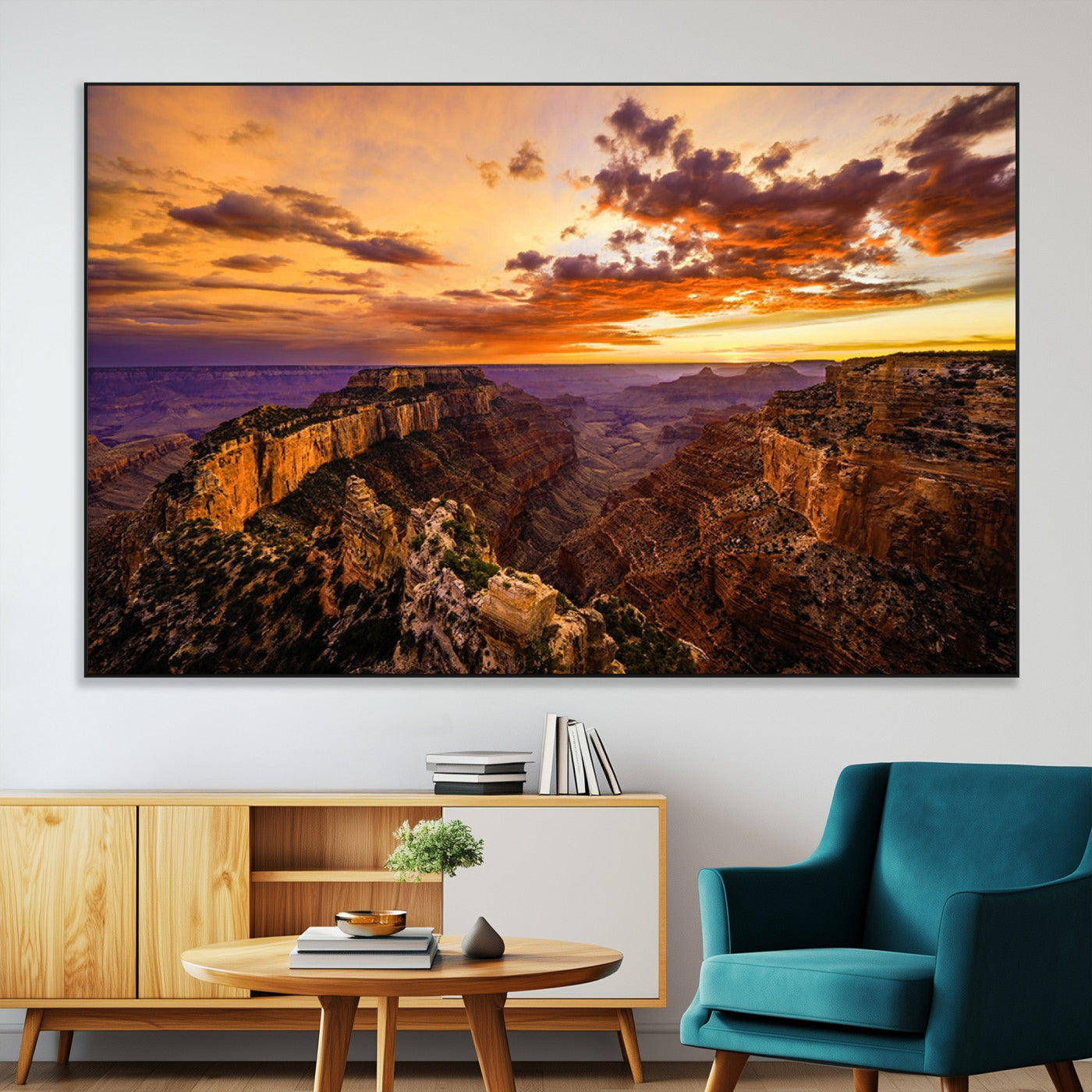 SEG-FC-51X34_Oversize - Mesmerizing Sunset from Grand Canyon Nal Park Wall Art, Grand Canyon Canvas Print