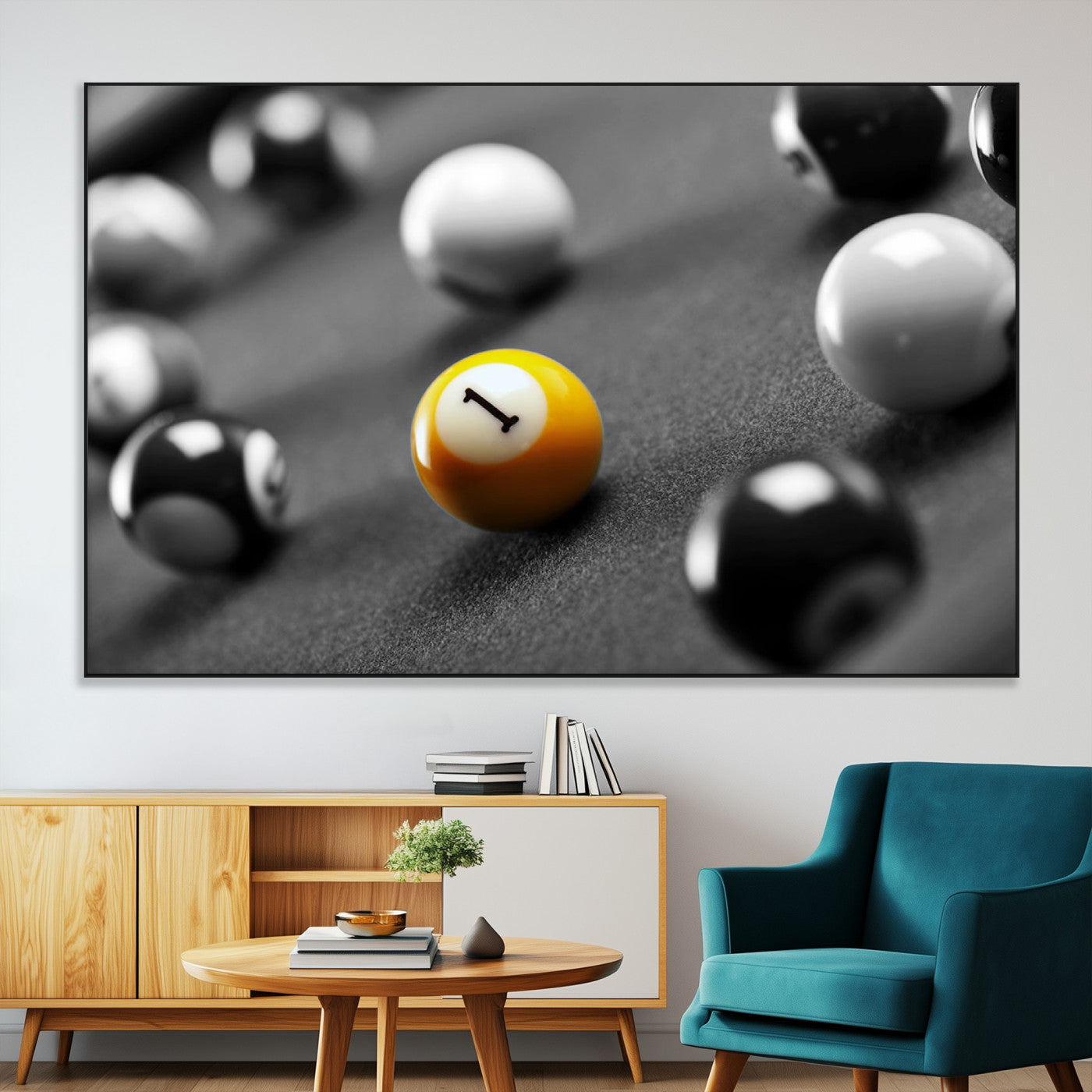 SEG-FC-51X34_Oversize - Wall Art Pool Table and Balls Canvas Print