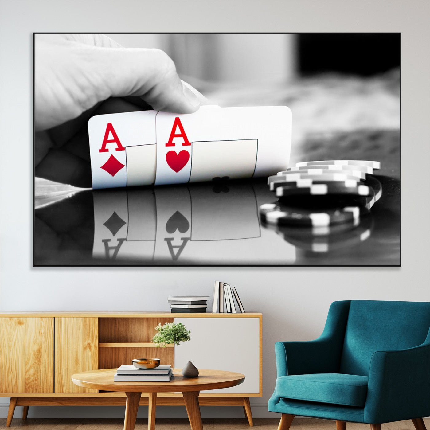 SEG-FC-51X34_Oversize - Aces Poker Art Poker Game Wall Art Canvas Print