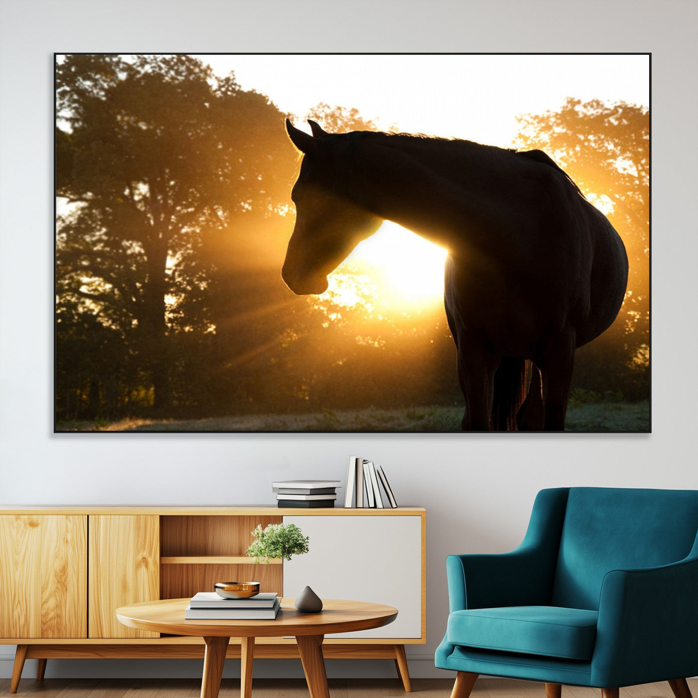 SEG-FC-51X34_Oversize - Horse at Sunset Wall Art Animal Canvas Print