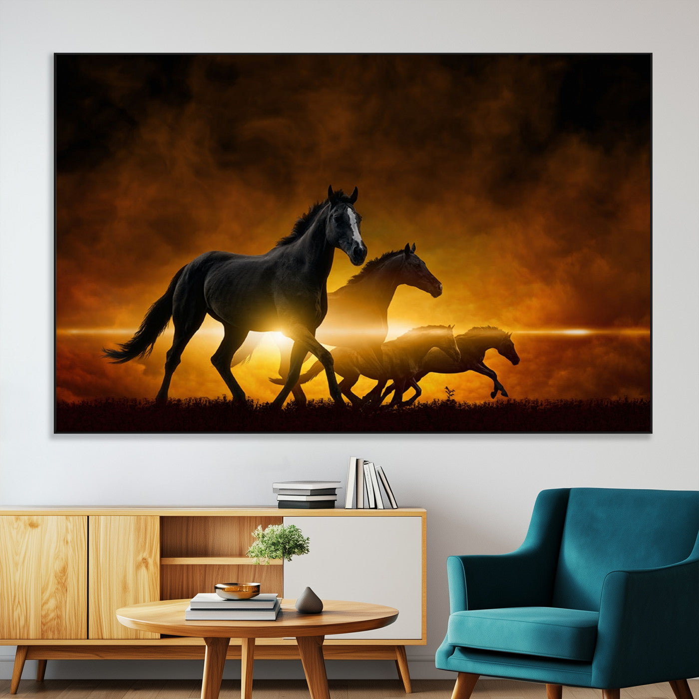 SEG-FC-51X34_Oversize - Horse Wall Art Canvas Print, Multi Panel Animal Canvas Print