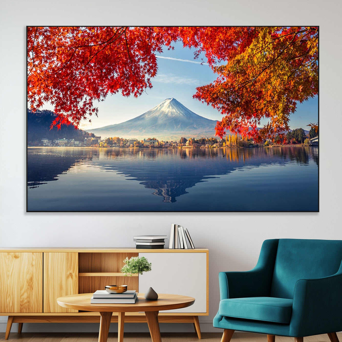 SEG-FC-51X34_Oversize - Mount Fuji Canvas Wall Art Japan Autumn Mountain Canvas Print Wall Art
