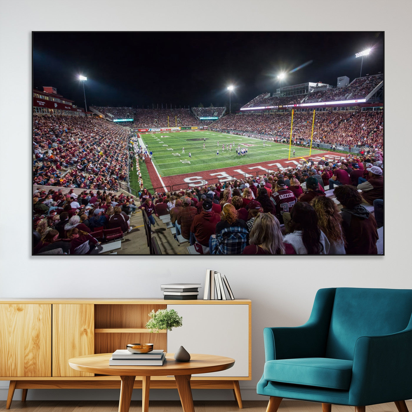 SEG-FC-51X34_Oversize - American Football Wall Art Canvas Print, Stadium Sport Wall Art Print