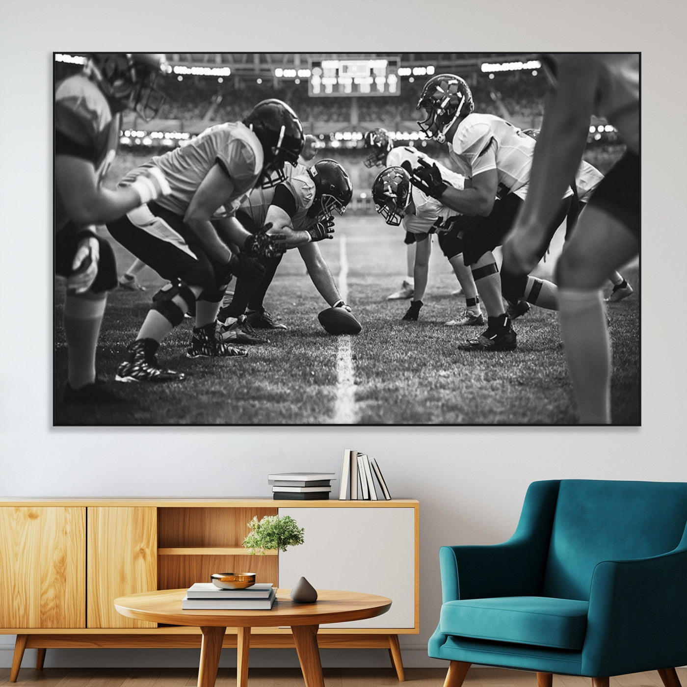 SEG-FC-51X34_Oversize - American Football Wall Art Canvas Print, Stadium Sport Wall Art Print