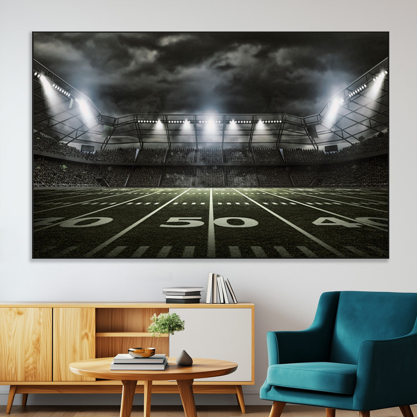 SEG-FC-51X34_Oversize - American Football Stadium Wall Art Canvas Print, Stadium Sport Wall Art Print