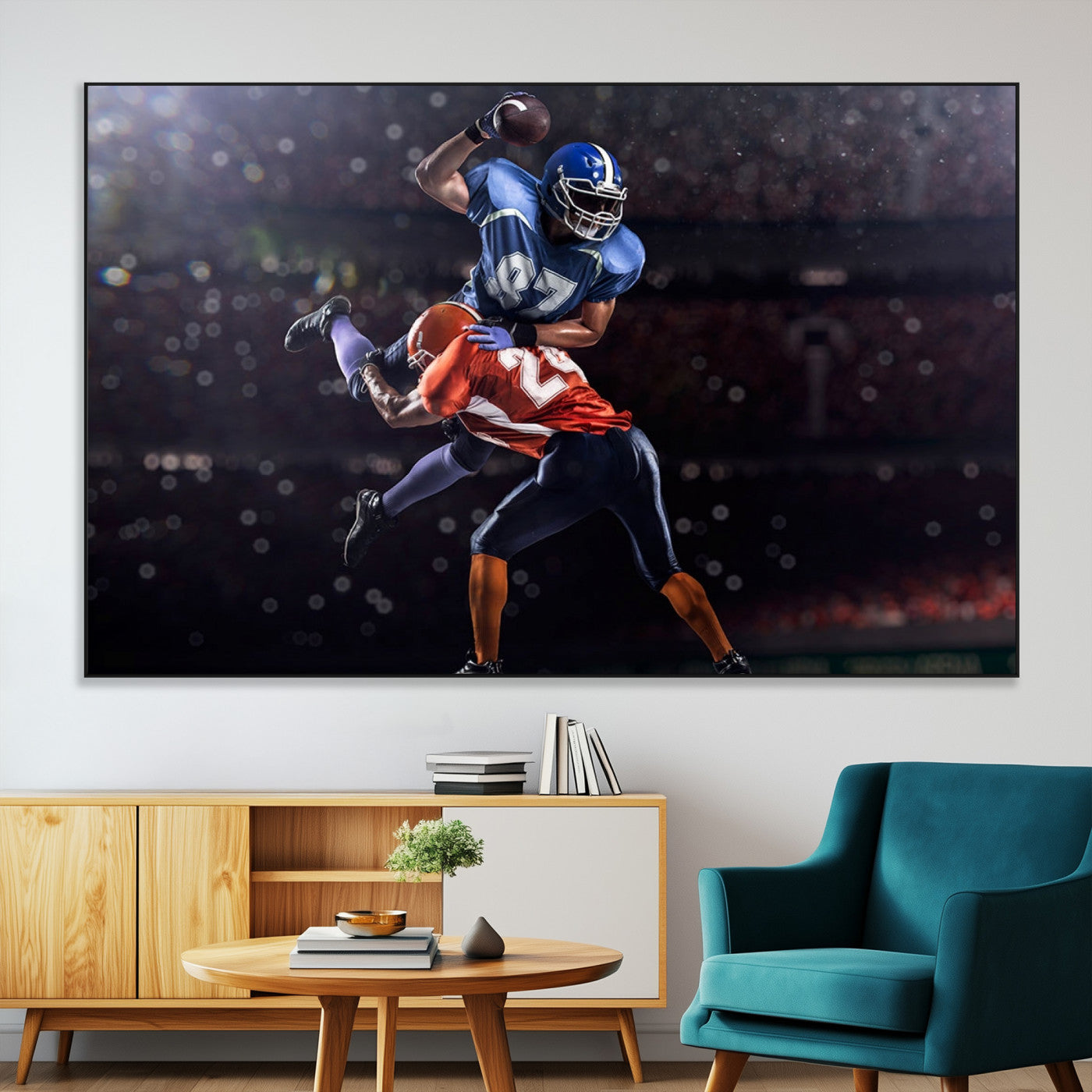SEG-FC-51X34_Oversize - American Football Wall Art Canvas Print, Stadium Sport Wall Art Print