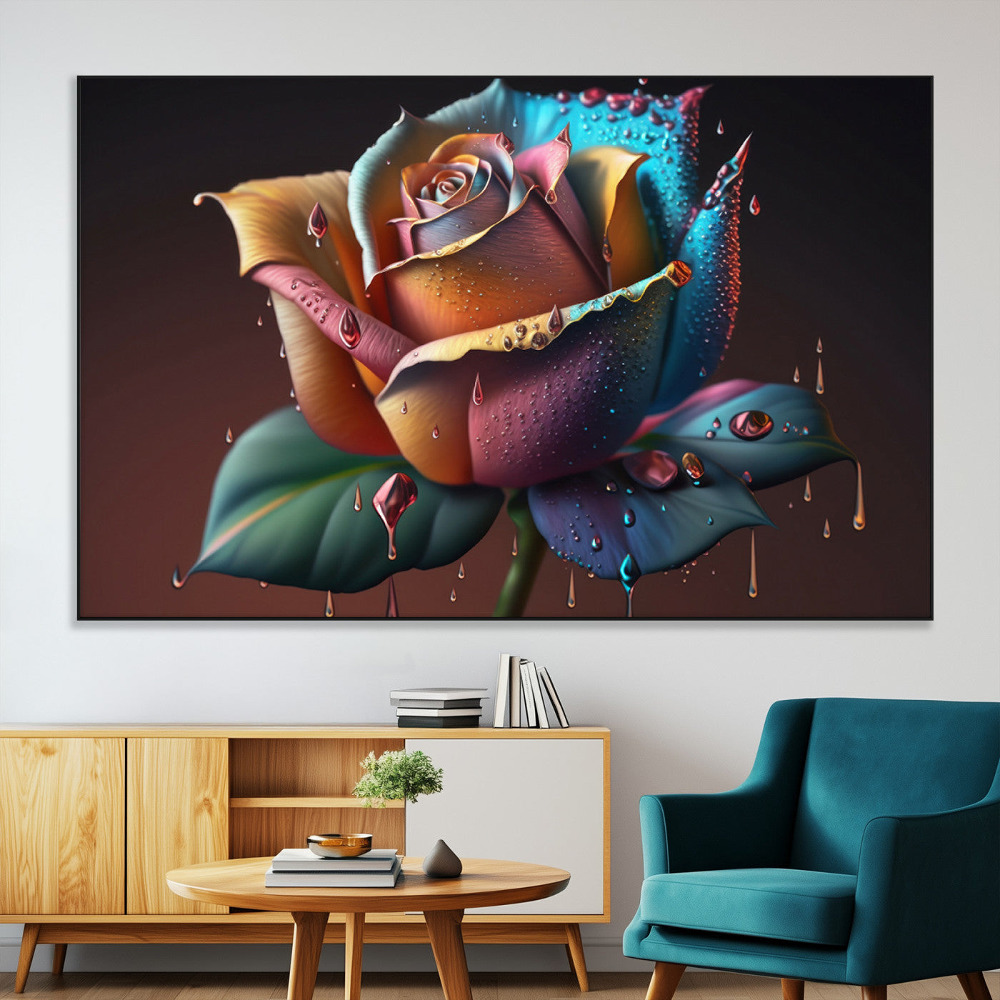 SEG-FC-51X34_Oversize - Abstract Rose Wall Art Canvas Print