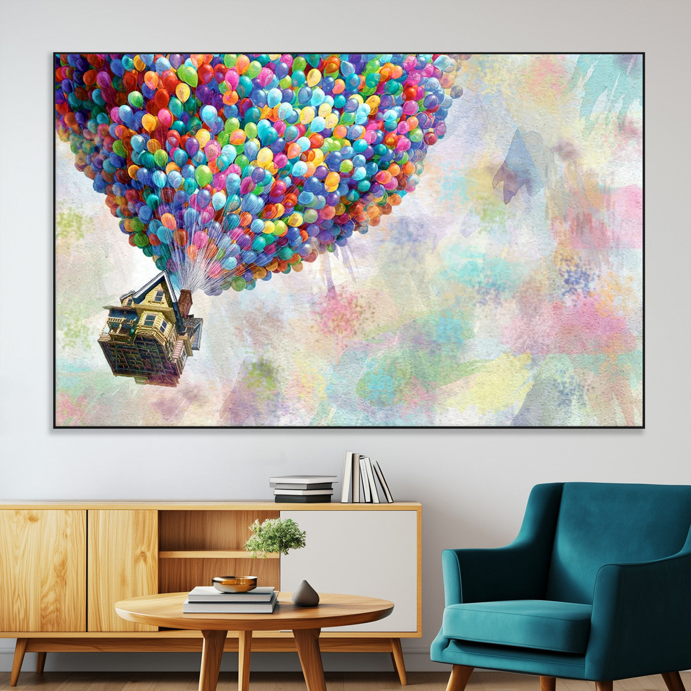 SEG-FC-51X34_Oversize - Up Pixar Poster, Look Up Pixar Wall Art, Up Pixar Canvas, Kids Play Game Room Decor Wall Art