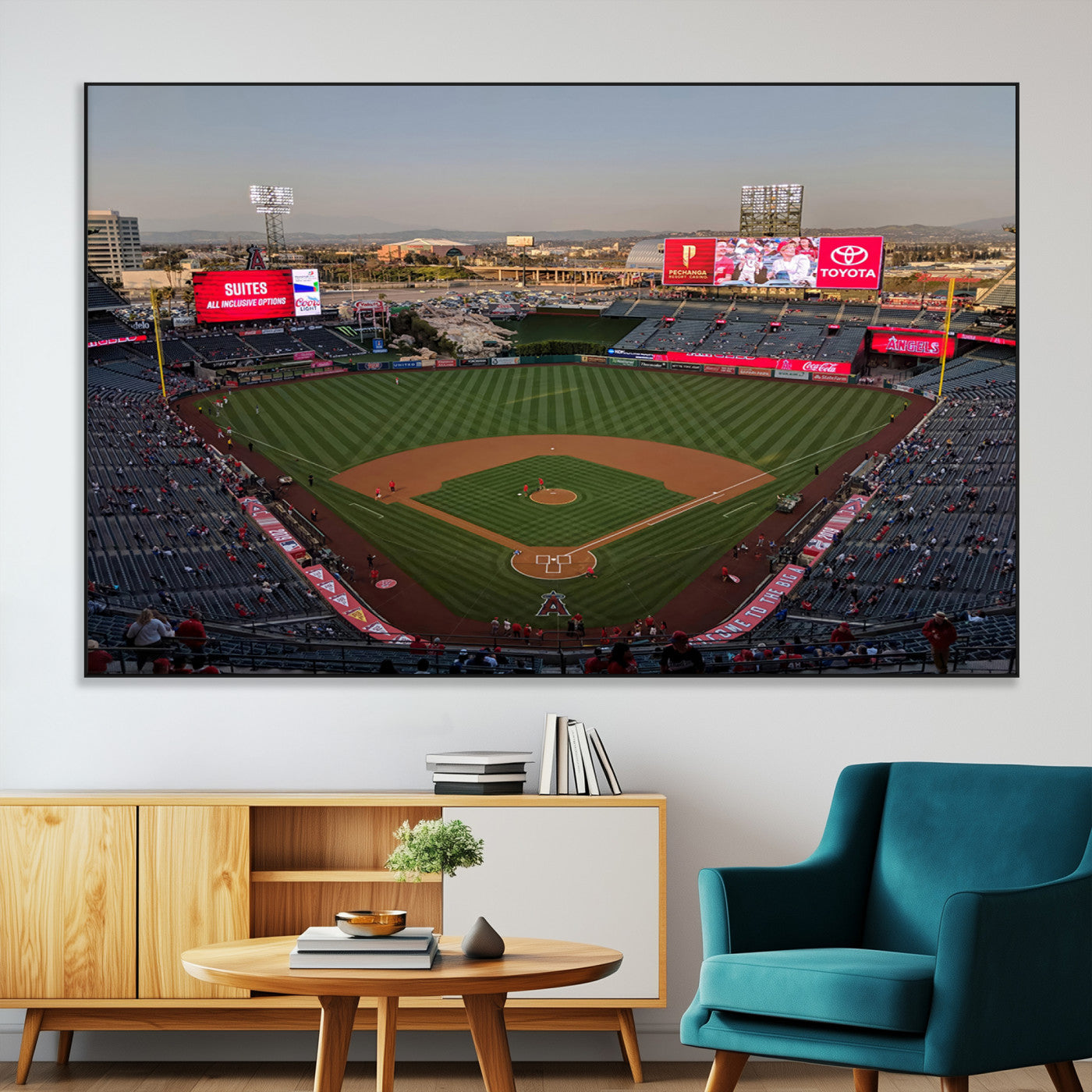SEG-FC-51X34_Oversize - Los Angeles Angels Baseball Canvas Print - Anaheim Angel Stadium Wall Art Canvas Print