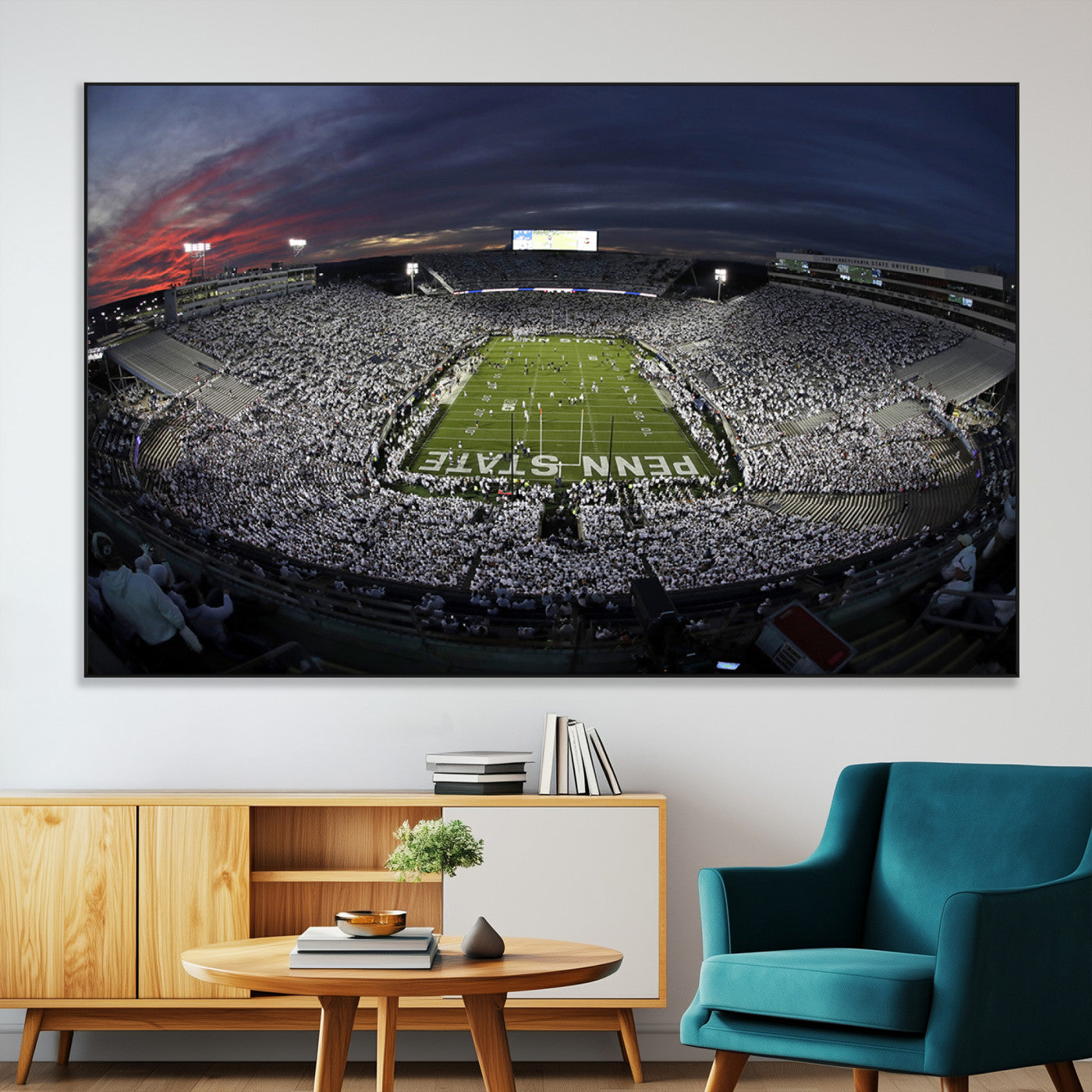 SEG-FC-51X34_Oversize - Penn State University Nittany Lions Football Team Print - University Park Beaver Stadium Wall Art