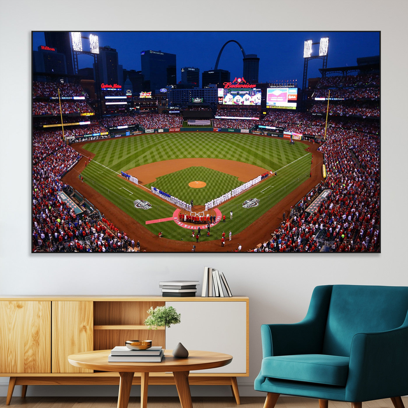 SEG-FC-51X34_Oversize - St. Louis Cardinals Baseball Team Print - Busch Stadium Wall Art Canvas Print