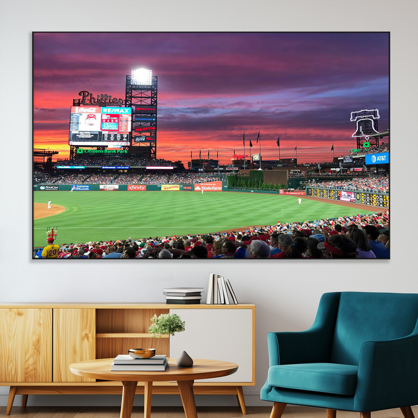 SEG-FC-51X34_Oversize - Philadelphia Phillies Baseball Team Print - Philadelphia Citizens Bank Park Stadium Wall Art Canvas