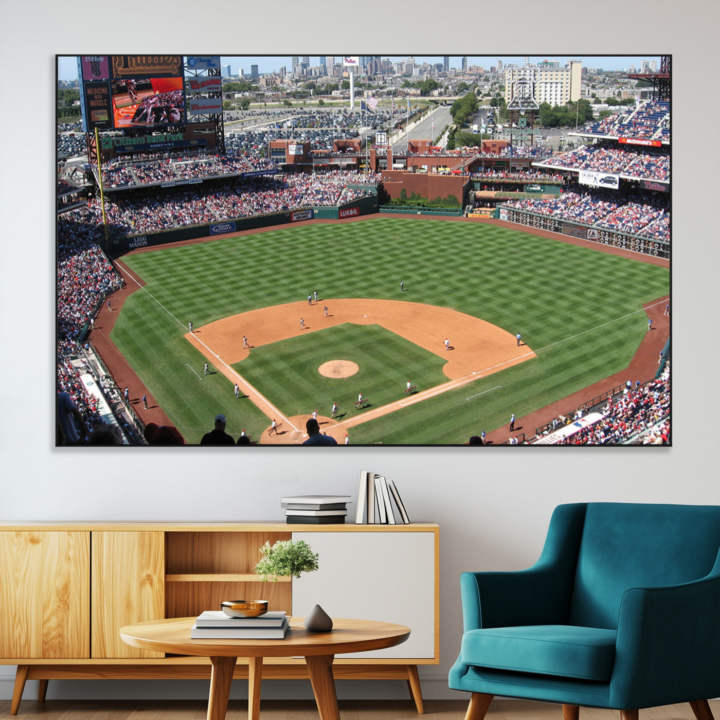 SEG-FC-51X34_Oversize - Philadelphia Phillies Baseball Team Print - Philadelphia Citizens Bank Park Stadium Wall Art Canvas