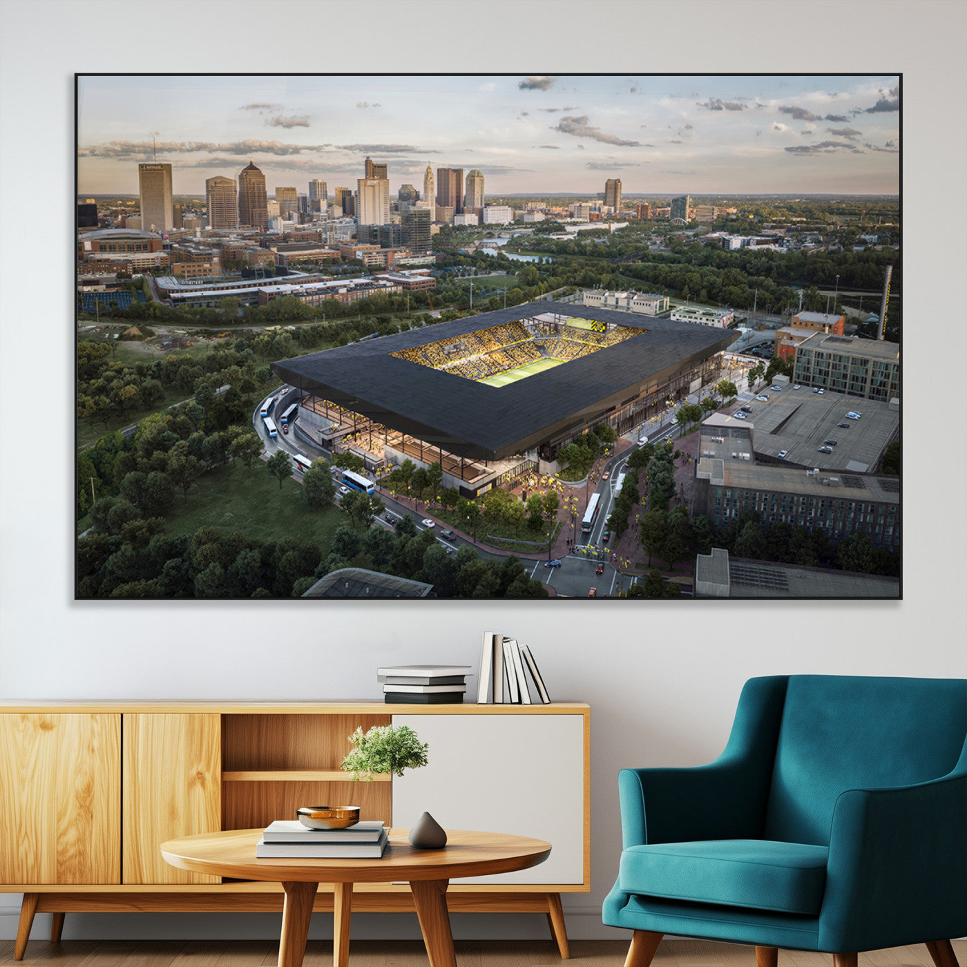 SEG-FC-51X34_Oversize - Columbus Crew Soccer Team Print - Columbus Crew Stadium Wall Art, Columbus Crew Soccer Wall Art