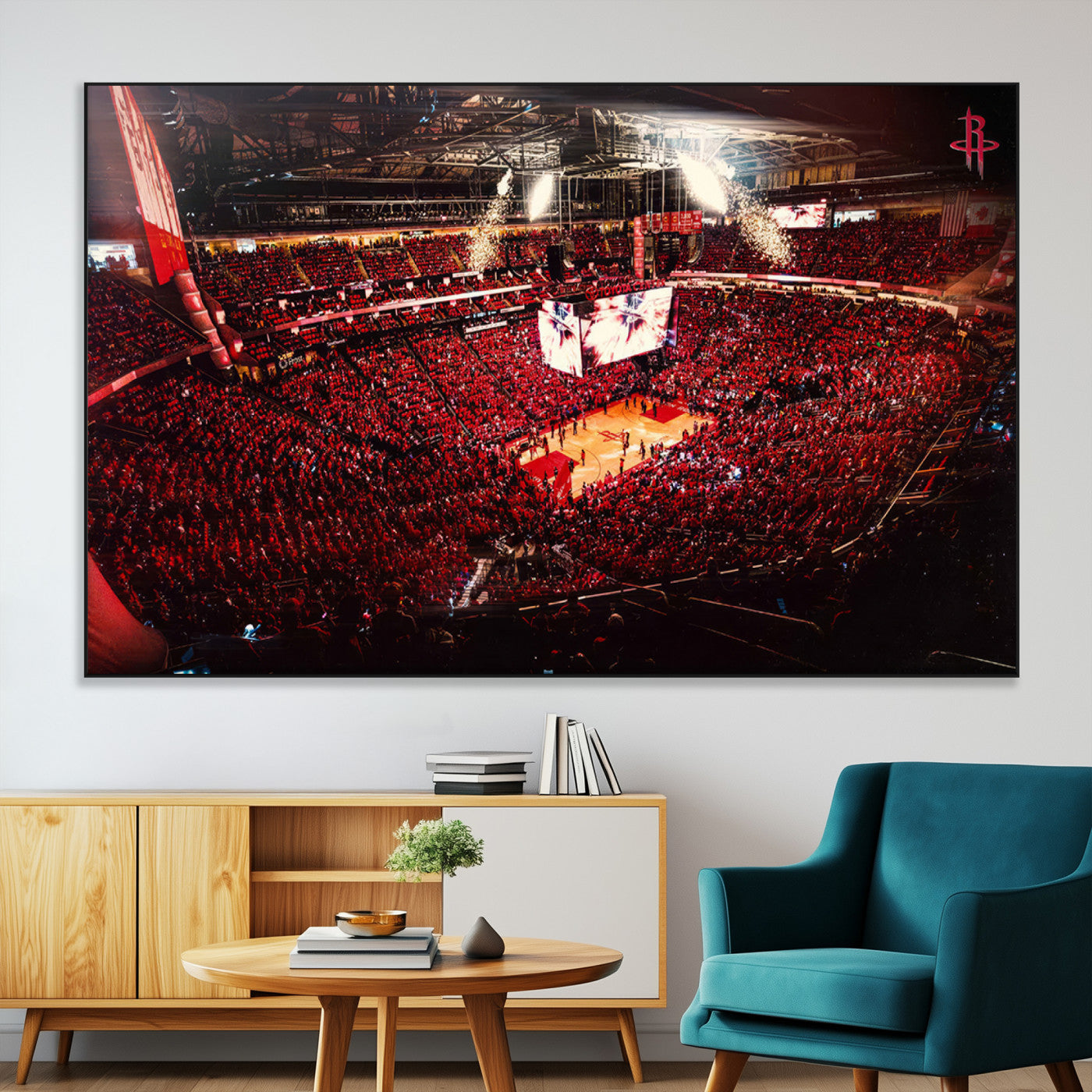 SEG-FC-51X34_Oversize - Houston Rockets Basketball Team Print Canvas- Houston Toyota Center Stadium Wall Art Canvas Print