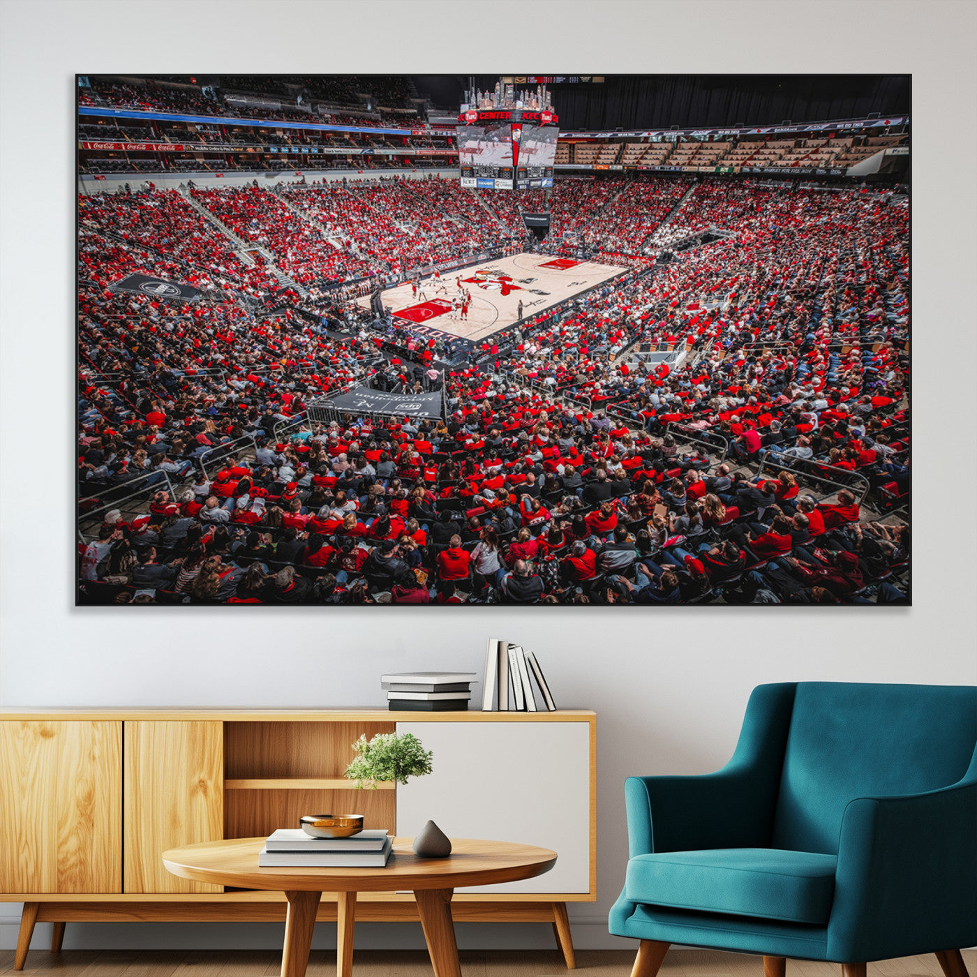 SEG-FC-51X34_Oversize - Louisville Cardinals Basketball Print Canvas - Louisville KFC Yum Center Arena Wall Art Canvas Print