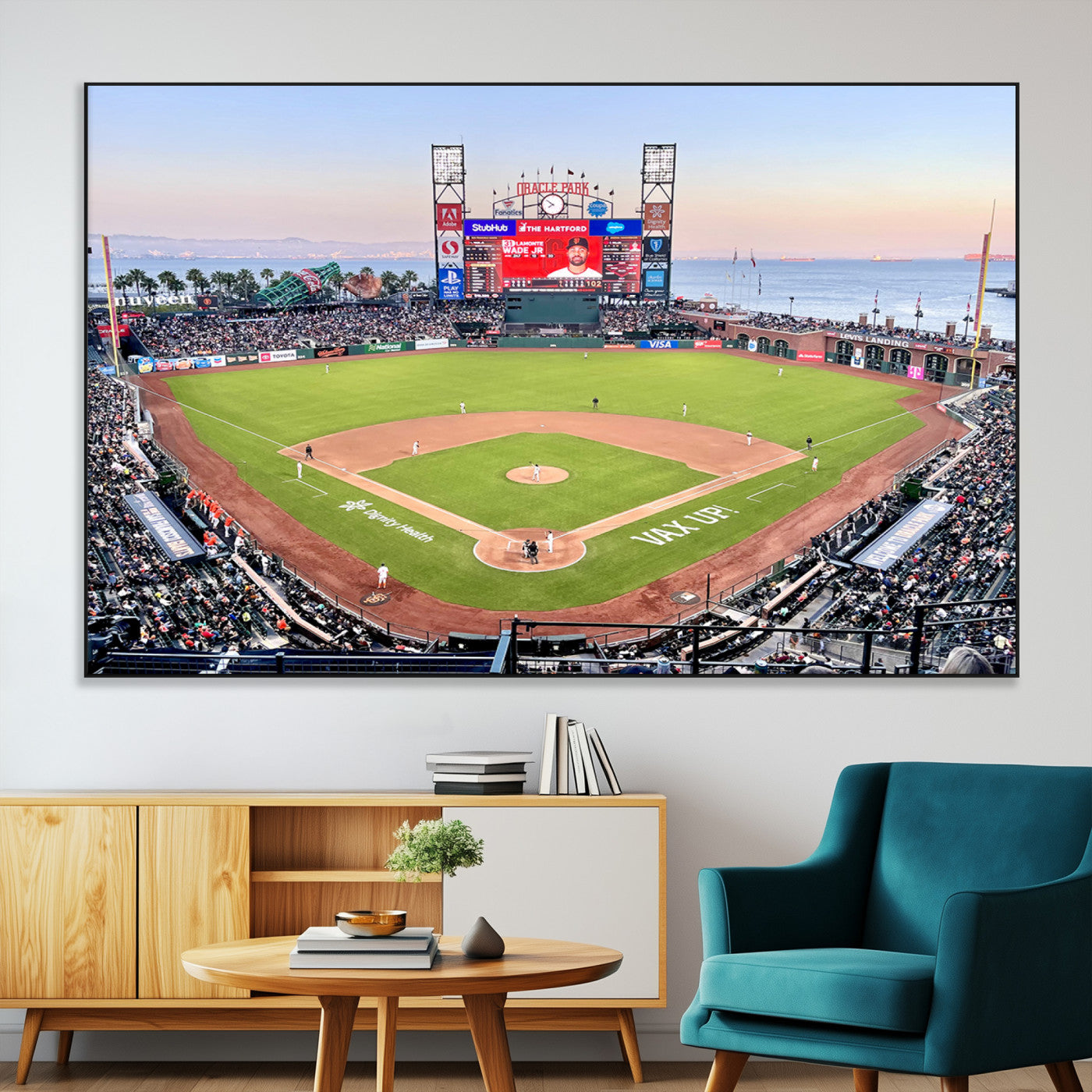 SEG-FC-51X34_Oversize - San Francisco Giants Baseball Team Print - Oracle Park Stadium Wall Art Canvas Print