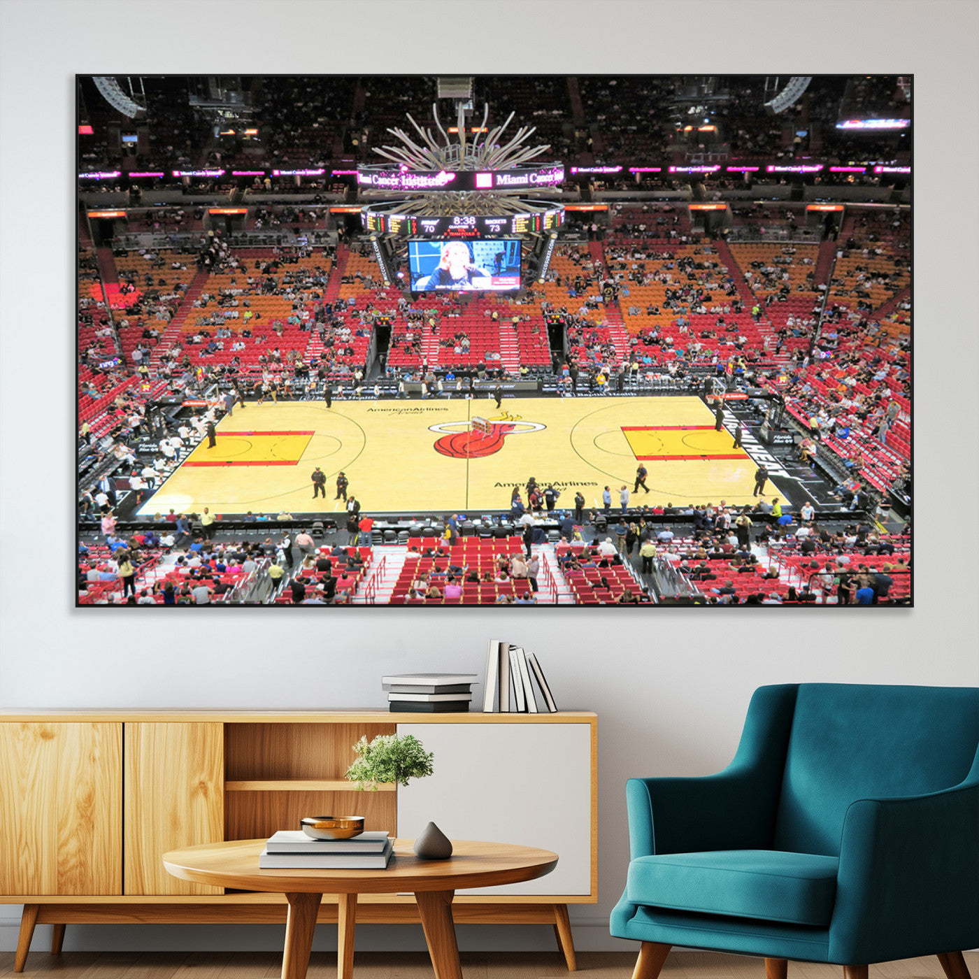 SEG-FC-51X34_Oversize - Miami Heat Basketball Team Print Wall Art- Kaseya Center Stadium Wall Art Canvas Print