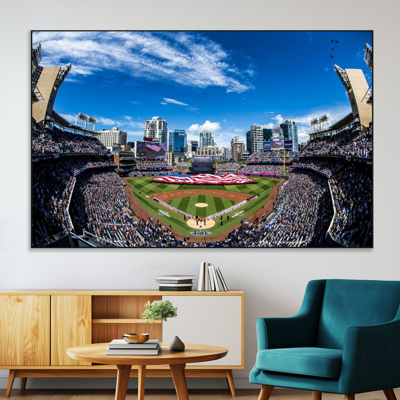 SEG-FC-51X34_Oversize - San Diego Padres Baseball Team Print - Petco Park Stadium Wall Art Canvas Print
