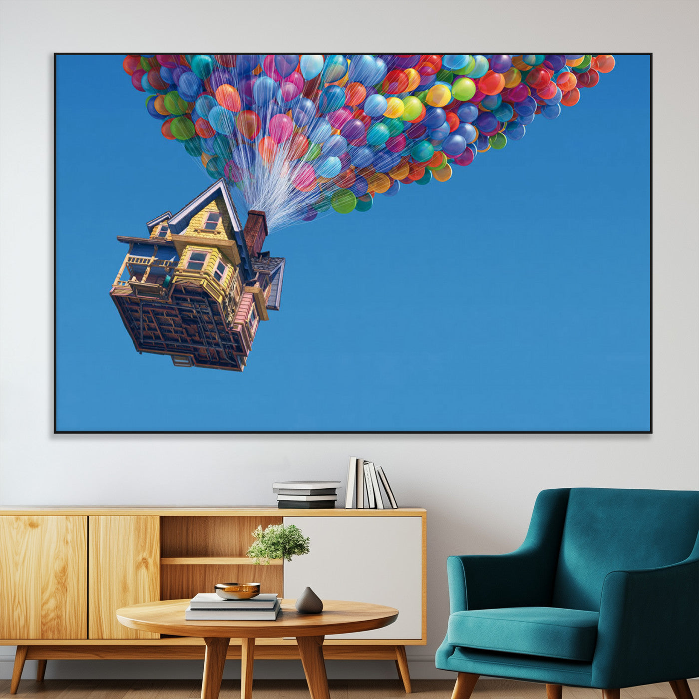 SEG-FC-51X34_Oversize - Carl Fredricksen, Up Movie Wall Art, Balloons Wall Art, Air Balloons for Kids Room Print