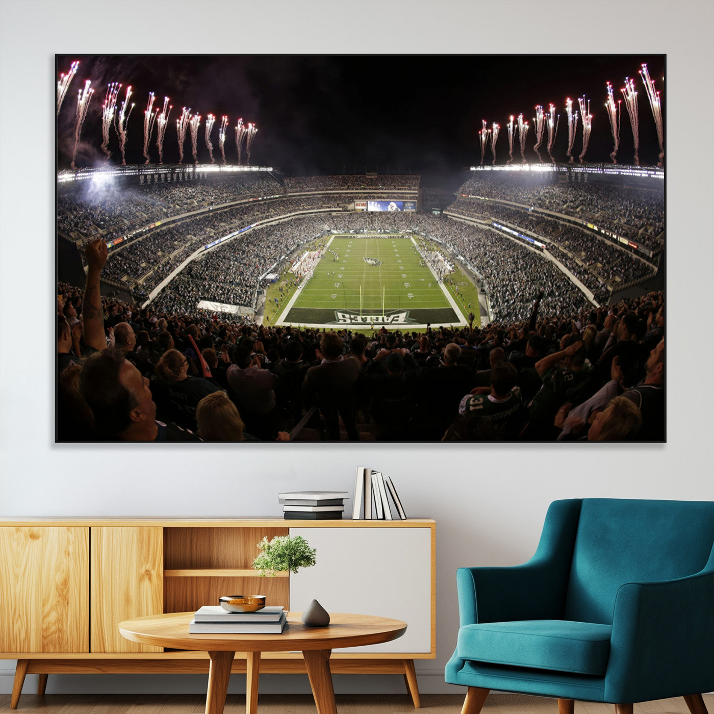 SEG-FC-51X34_Oversize - Eagles Field Stadium Wall Art - Philadelphia Eagles Football Team Print - Philadelphia Lincoln
