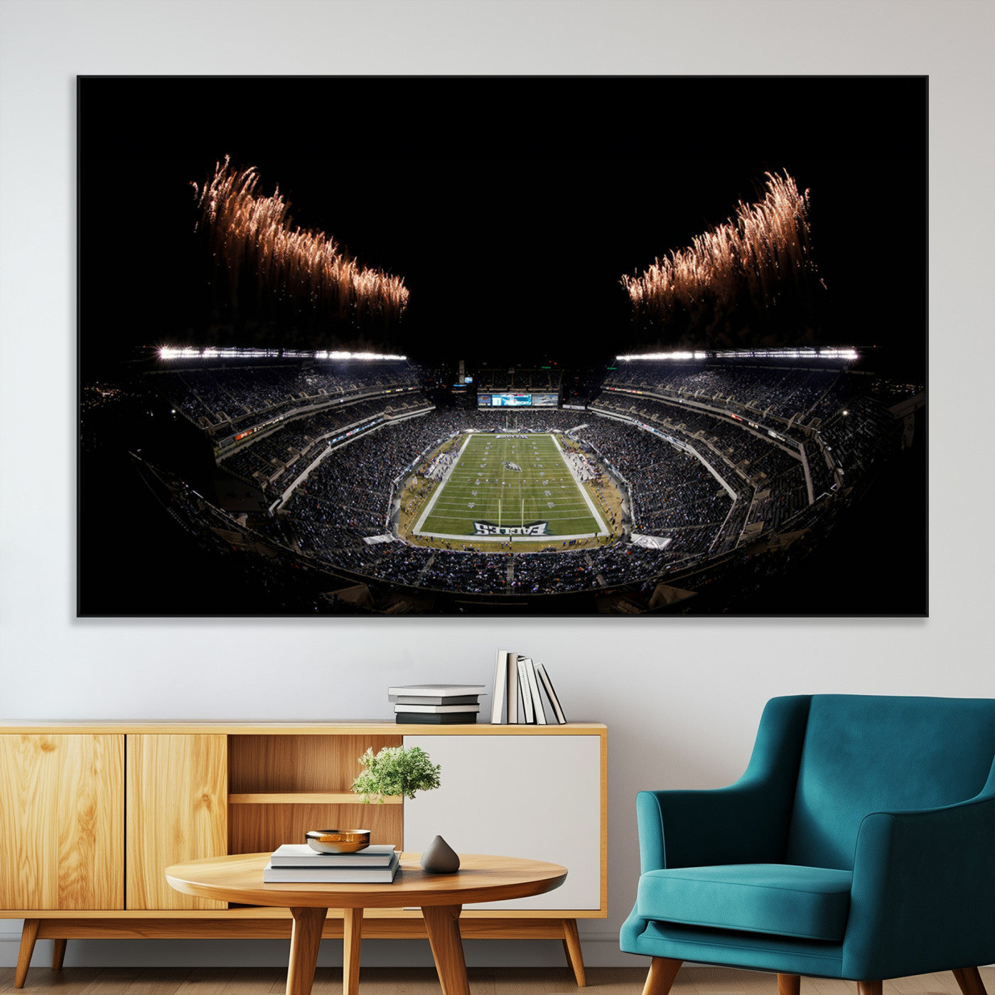 SEG-FC-51X34_Oversize - Eagles Field Stadium Wall Art | Philadelphia Eagles Football Team Print - Philadelphia Lincoln