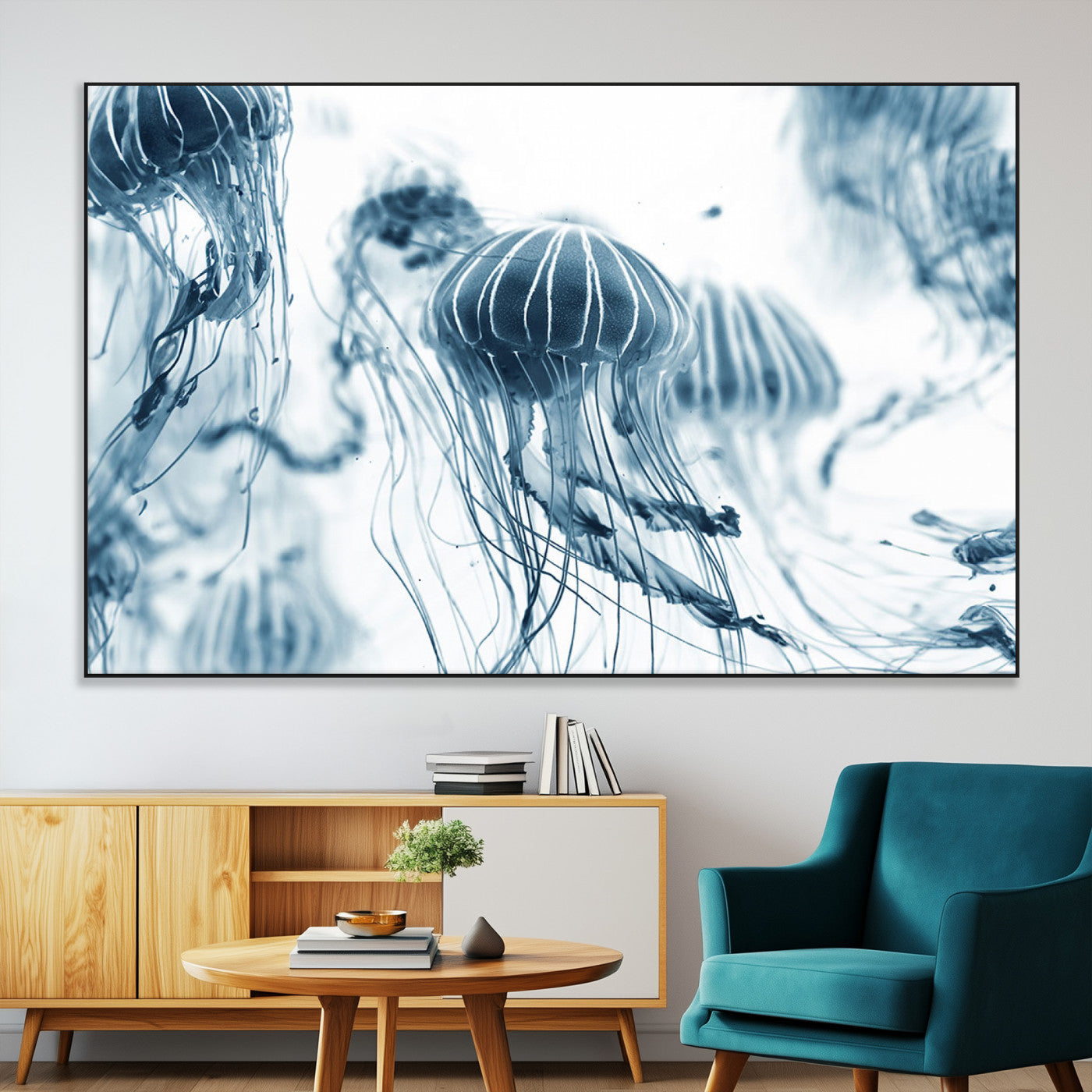 SEG-FC-51X34_Oversize - Abstract Jellyfish Canvas Print Wall Art