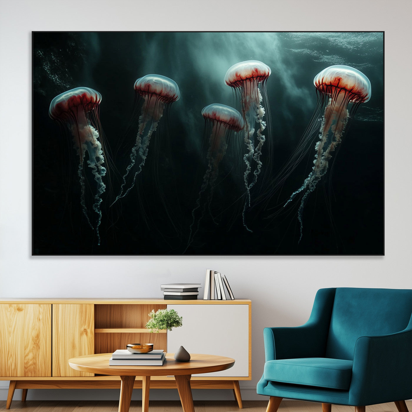 SEG-FC-51X34_Oversize - Abstract Jellyfish Wall Art Canvas Print
