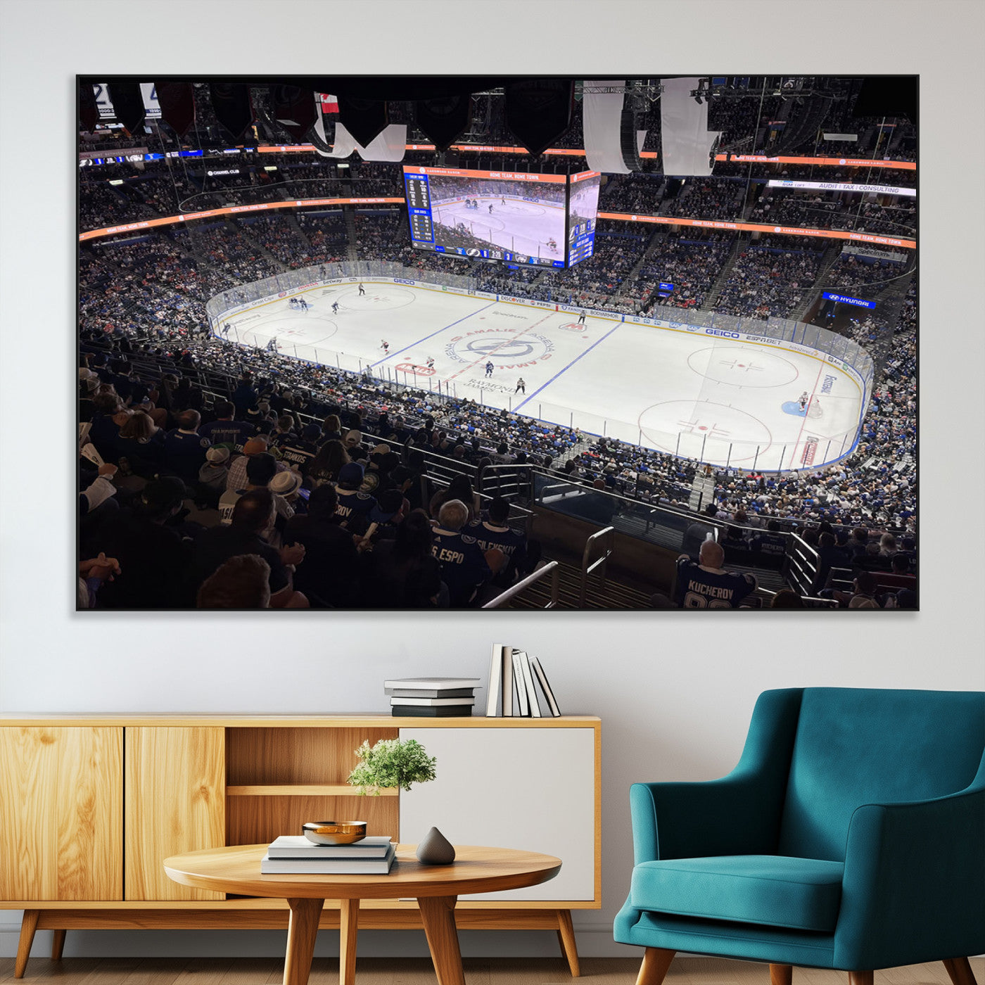 SEG-FC-51X34_Oversize - Amalie Arena Florida Wall Art Canvas Print - NHL Hockey Stadium Print
