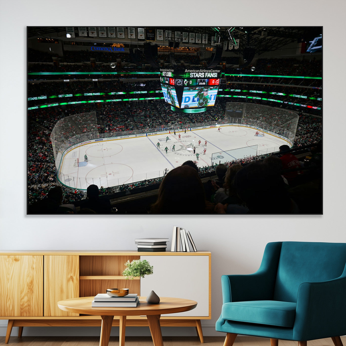 SEG-FC-51X34_Oversize - American Airlines Center Dallas Stars Wall Art Canvas Print - Dallas Hockey Arena Stadium Print