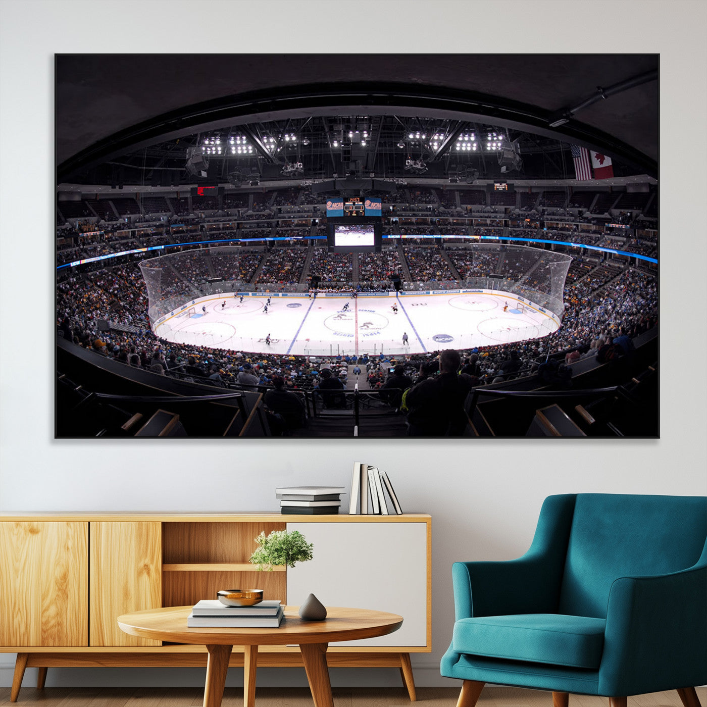 SEG-FC-51X34_Oversize - Ball Arena Denver Colorado Avalanche Hockey Team Wall Art Canvas Print - Denver Ice Hockey Stadium