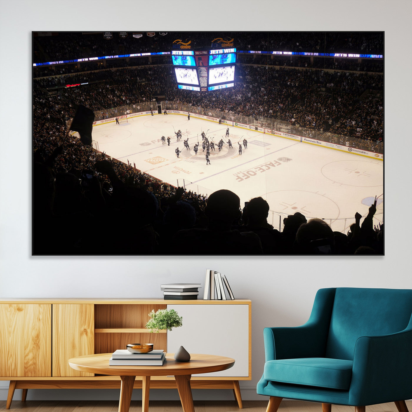 SEG-FC-51X34_Oversize - Canada Life Centre Wall Art | Winnipeg Jets Hockey Team Print Canvas | Ready to Hang | Winnipeg Wall