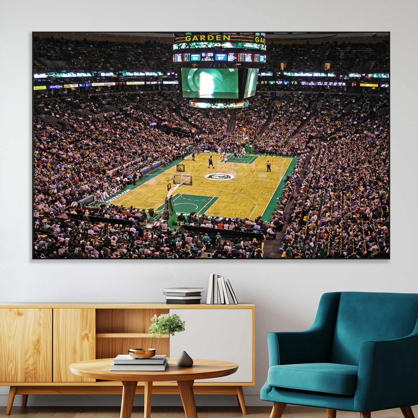 SEG-FC-51X34_Oversize - Celtics Game Versus The Timberwolves | Baseball Stadium Wall Art | Canvas Print | Ready to Hang