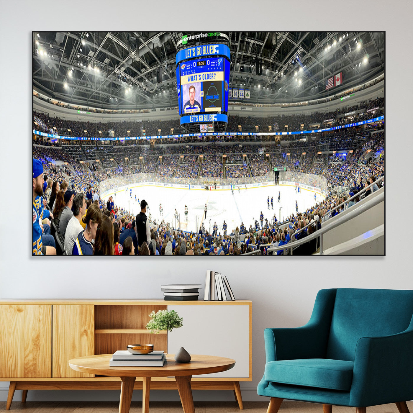 SEG-FC-51X34_Oversize - Enterprise Center | Missouri St. Louis Blues Ice Hockey Stadium Wall Art | Canvas Print | Ready to