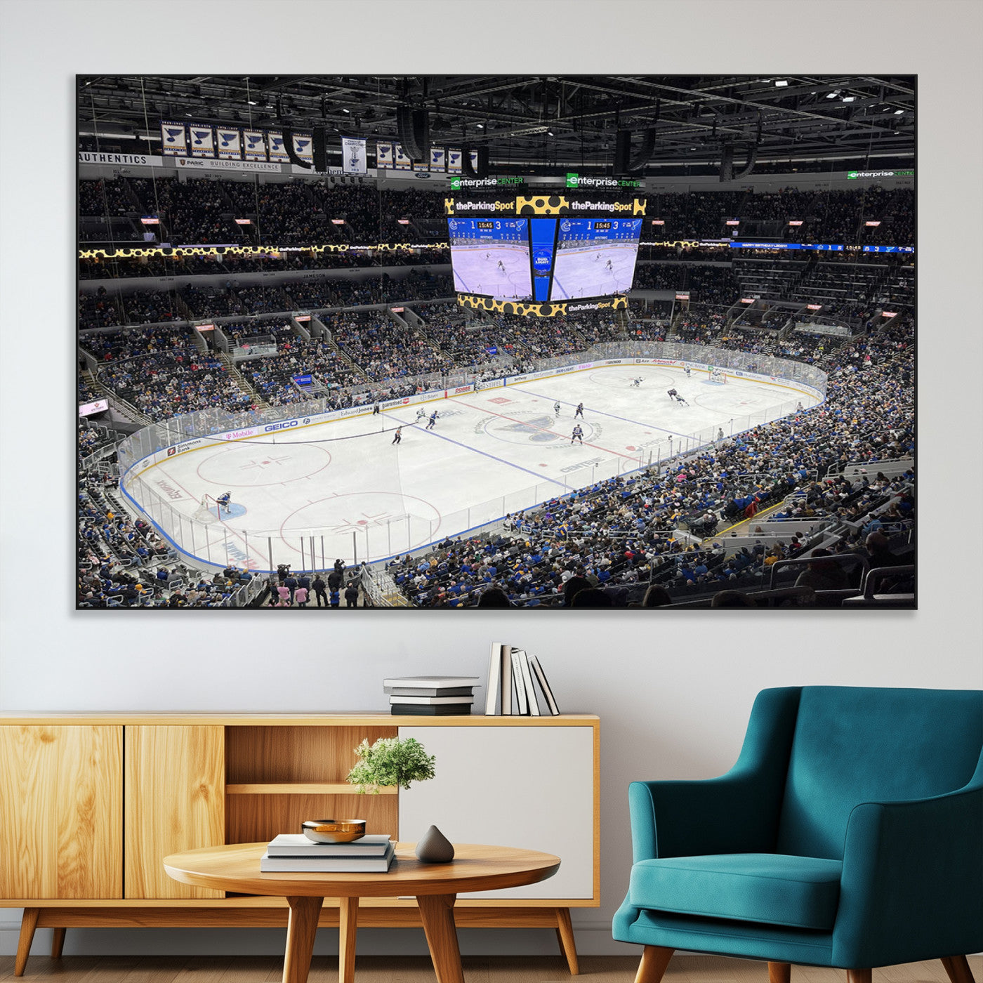 SEG-FC-51X34_Oversize - Enterprise Center Missouri St. Louis Blues Hockey Stadium Wall Art Canvas Print