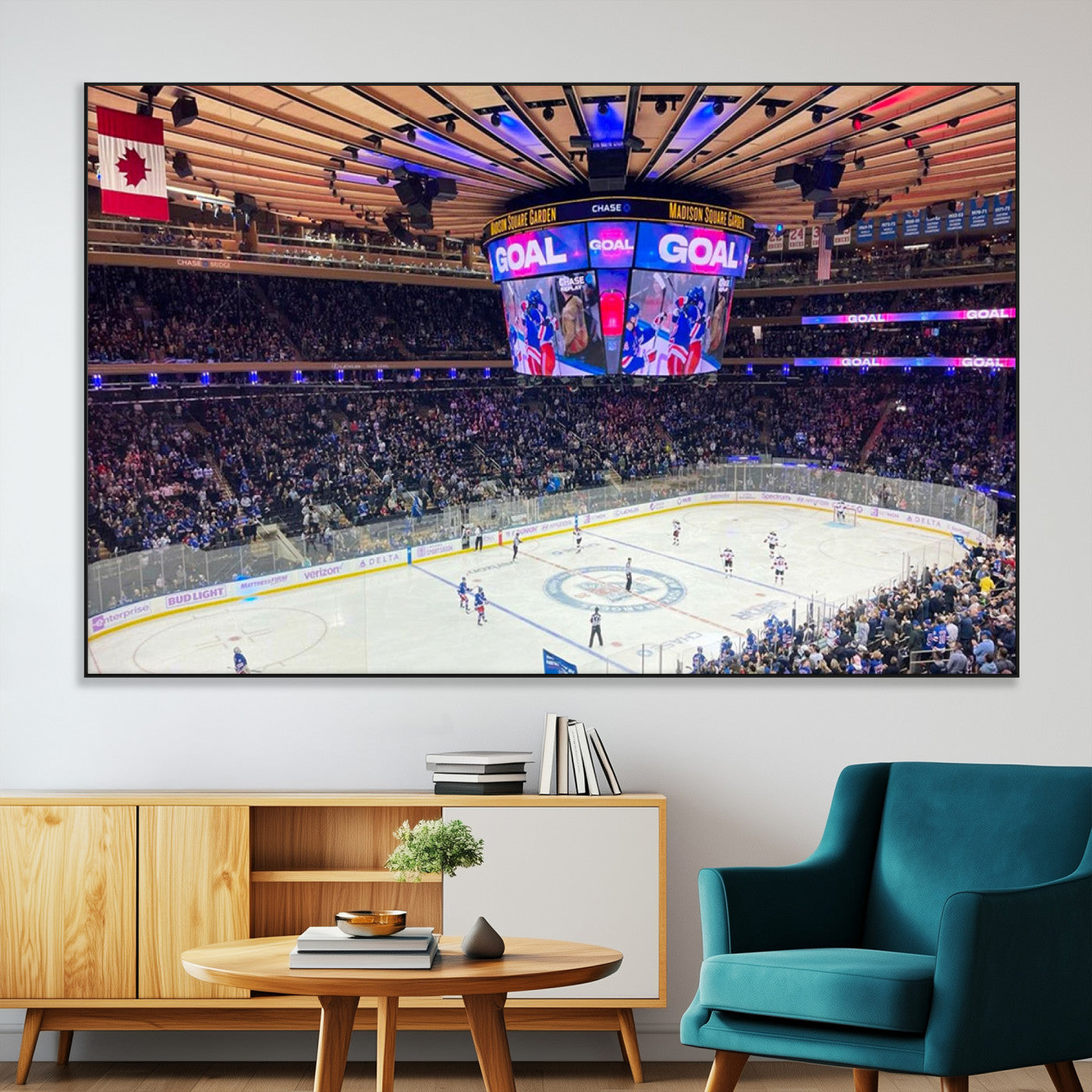 SEG-FC-51X34_Oversize - Madison New York Rangers Hockey Stadium Wall Art Canvas Print