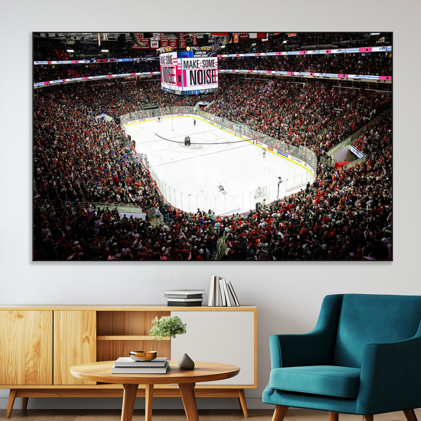 SEG-FC-51X34_Oversize - PNC Arena Raleigh North Carolina Hurricanes Hockey Stadium Wall Art Canvas, North Carolina