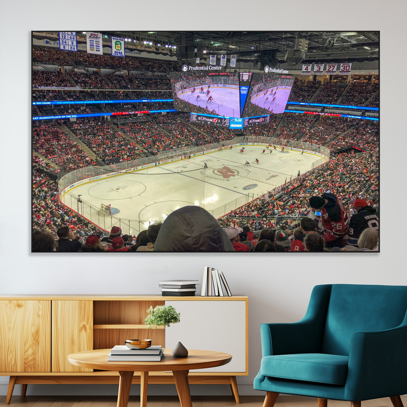 SEG-FC-51X34_Oversize - Prudential Center Newark New Jersey Devils Hockey Stadium, New Jersey Devils Hockey Stadium Canvas
