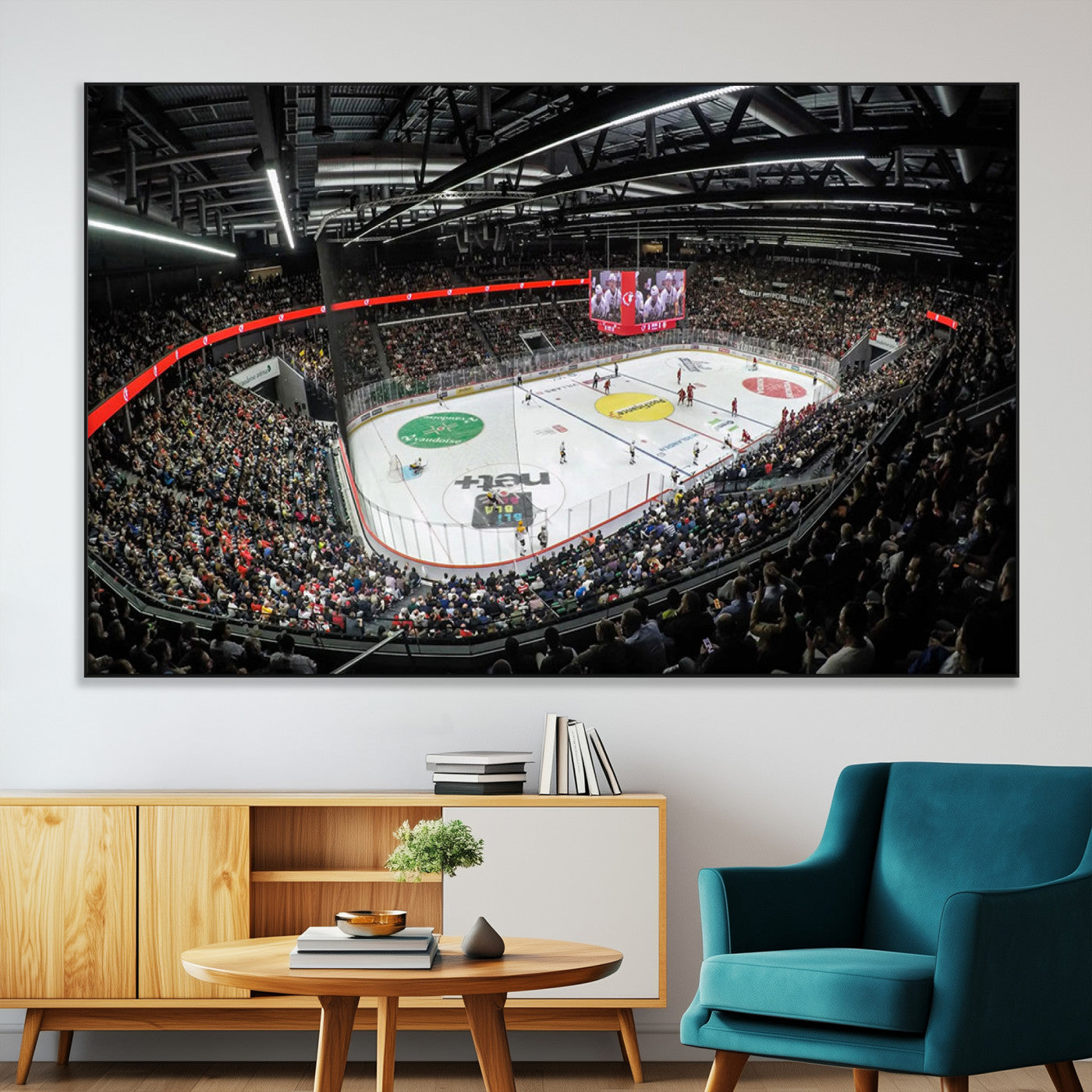 SEG-FC-51X34_Oversize - Vaudoise Lausanne Ice Hockey Arena Stadium Wall Art Canvas, Vaudoise Lausanne Ice Hockey Canvas
