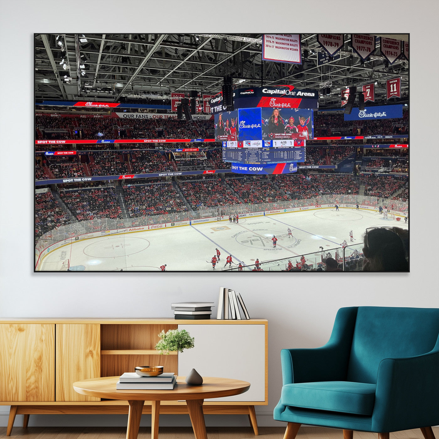 SEG-FC-51X34_Oversize - Washington Capitols New York Rangers Ice Hockey Game Stadium Wall Art Canvas Print