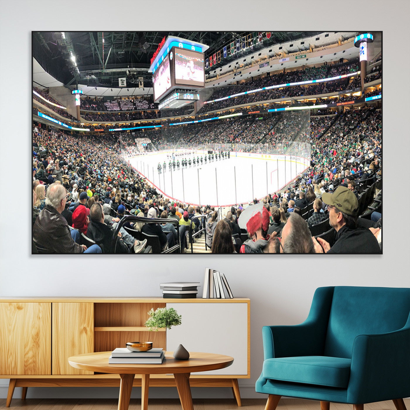 SEG-FC-51X34_Oversize - Xcel Energy Center St Paul Minnesota Wild Ice Hockey Stadium Canvas, Minnesota Wild Ice Hockey