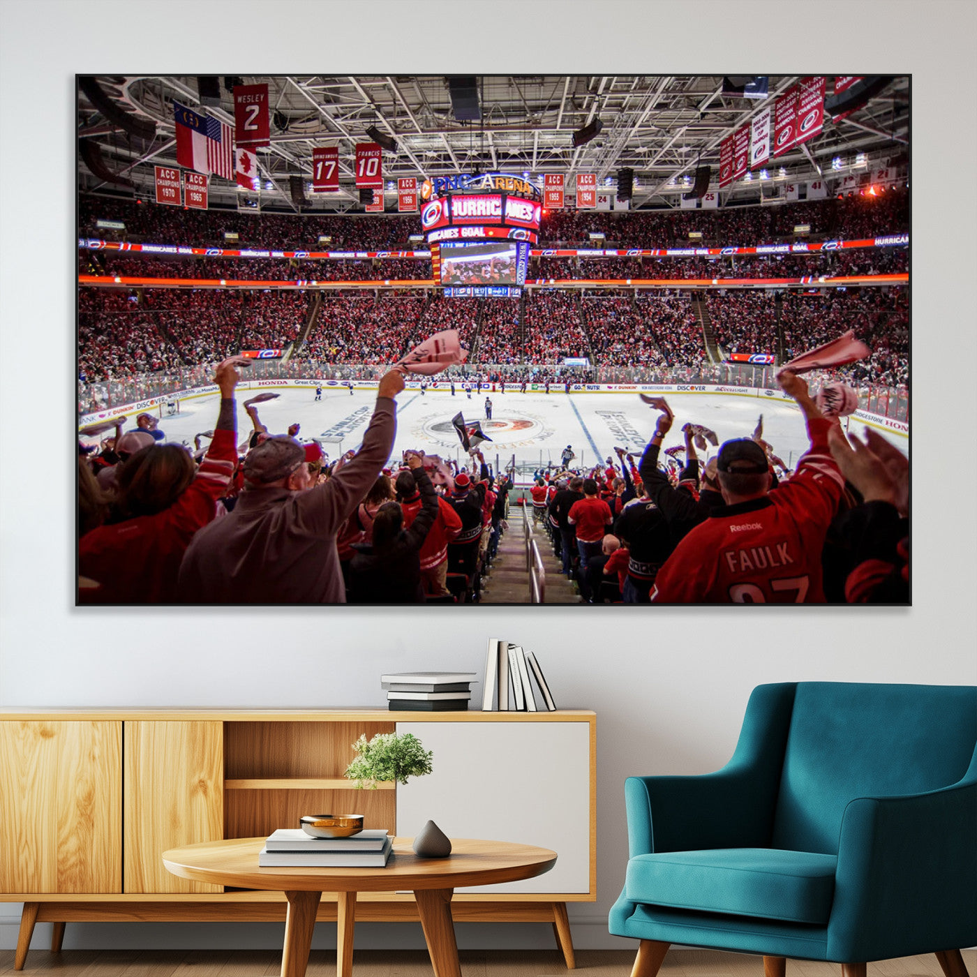 SEG-FC-51X34_Oversize - Carolina Hurricanes Ice Hockey Stadium Wall Art, Carolina Hurricanes Canvas Print