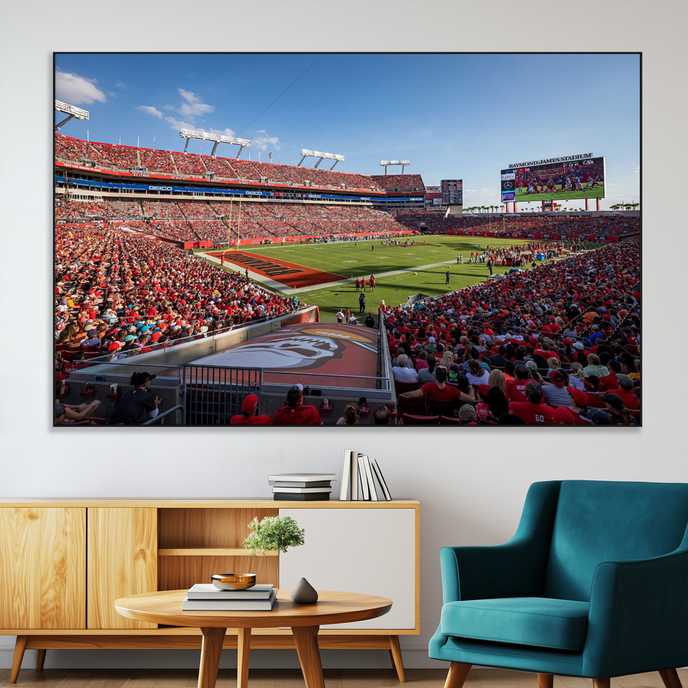 SEG-FC-51X34_Oversize - Florida Tampa Raymond James Stadium Wall Art Canvas Print - NFL Football Stadium Print