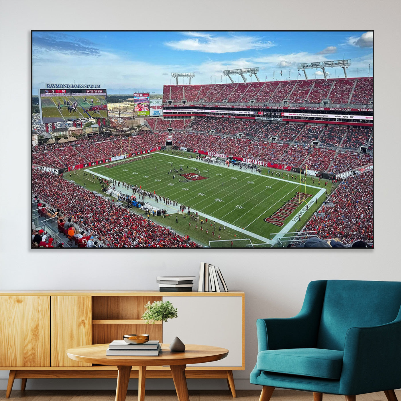 SEG-FC-51X34_Oversize - Florida Tampa Raymond James Stadium Wall Art Canvas Print - NFL Football Stadium Print Canvas