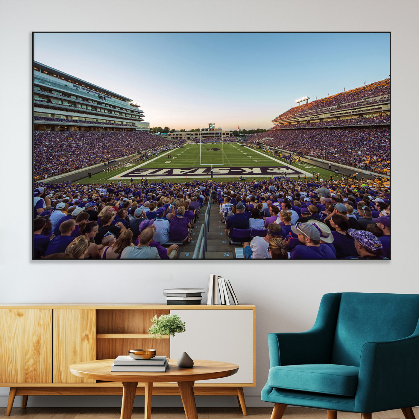 SEG-FC-51X34_Oversize - Kansas State University Wildcats Football Team Print - Manhattan Bill Snyder Family Football Stadium