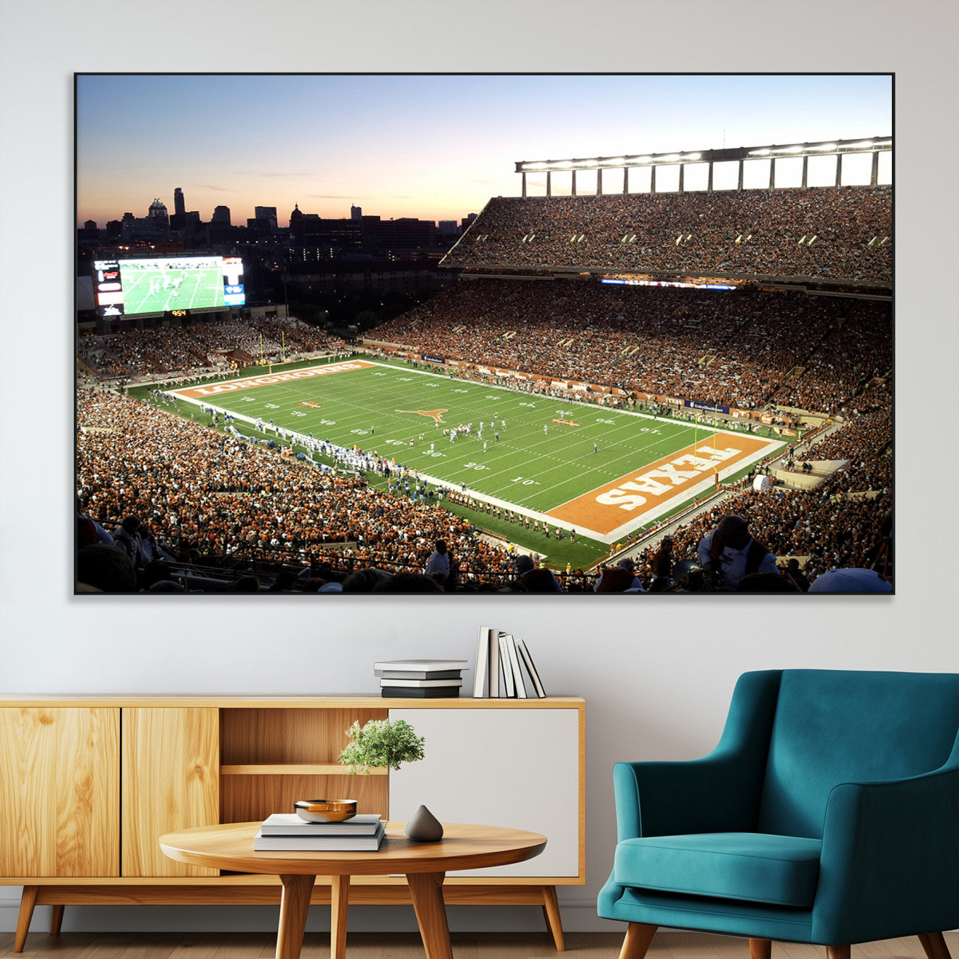 SEG-FC-51X34_Oversize - Darrell K Royal-Texas Memorial Stadium Canvas Wall Art - Texas Longhorns Football Match